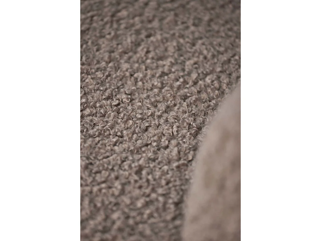 Fauteuil Design Bouclette "Nordkoster" 81cm Beige Foncé