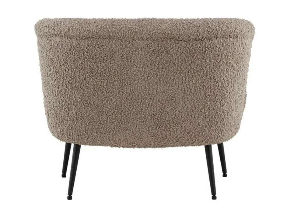 Fauteuil Design Bouclette "Nordkoster" 81cm Beige Foncé