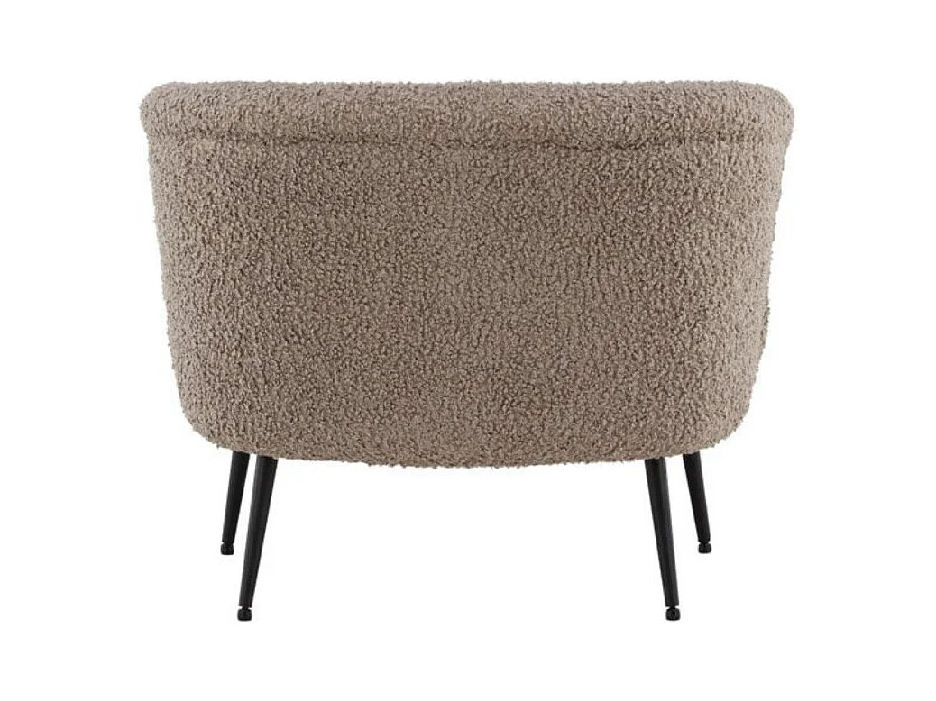 Fauteuil Design Bouclette "Nordkoster" 81cm Beige Foncé