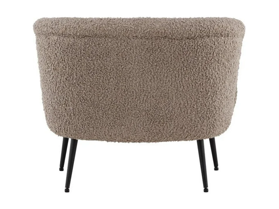 Fauteuil Design Bouclette "Nordkoster" 81cm Beige Foncé