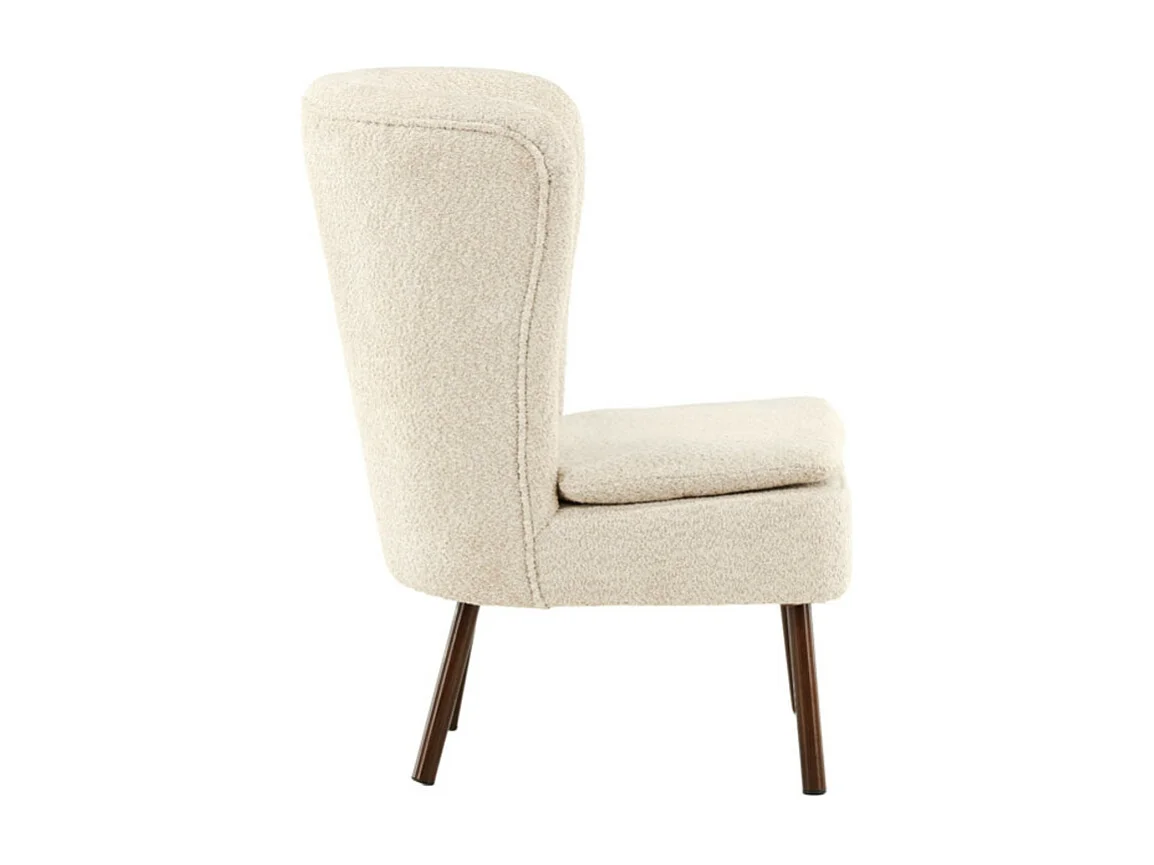 Fauteuil Design Bouclette "Hallso" 92cm Beige