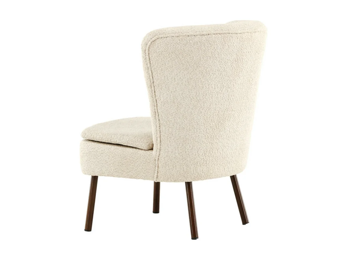 Fauteuil Design Bouclette "Hallso" 92cm Beige