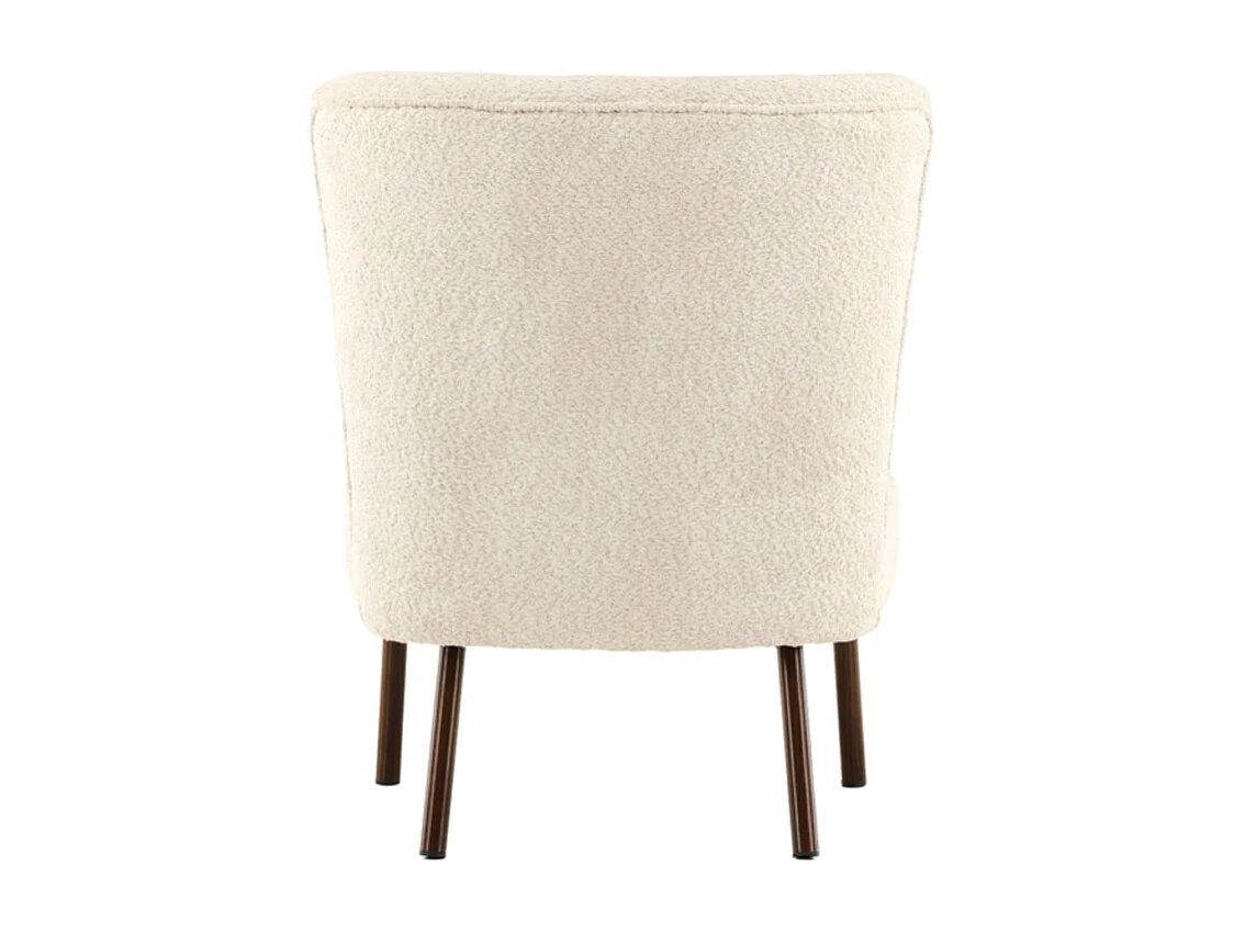 Fauteuil Design Bouclette "Hallso" 92cm Beige