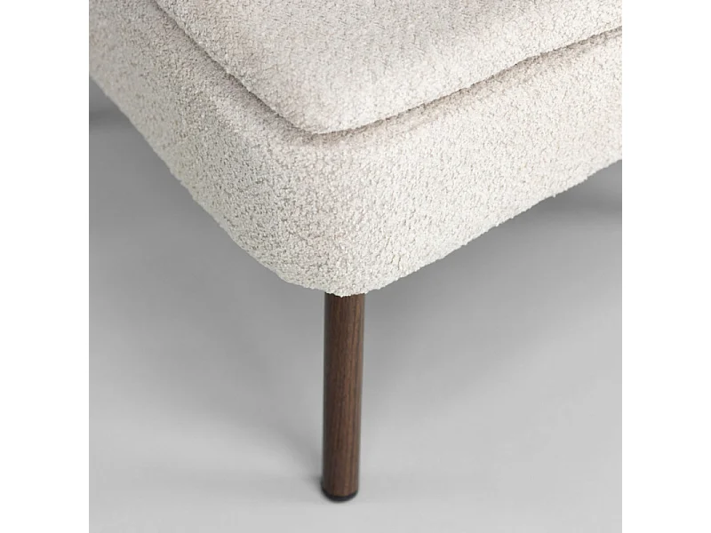 Fauteuil Design Bouclette "Hallso" 92cm Beige