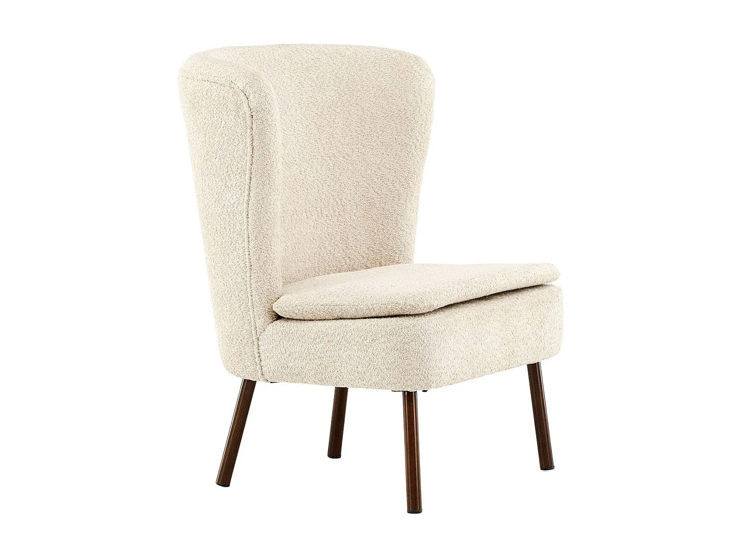 Fauteuil Design Bouclette "Hallso" 92cm Beige