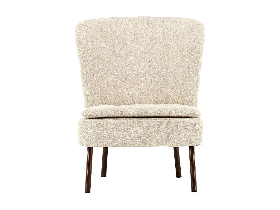 Fauteuil Design Bouclette "Hallso" 92cm Beige
