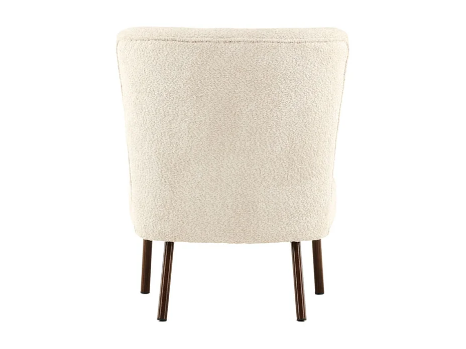 Fauteuil Design Bouclette "Hallso" 92cm Beige