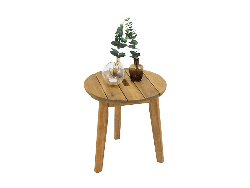 Chania bijzettafel tuin Ø40cm acacia.