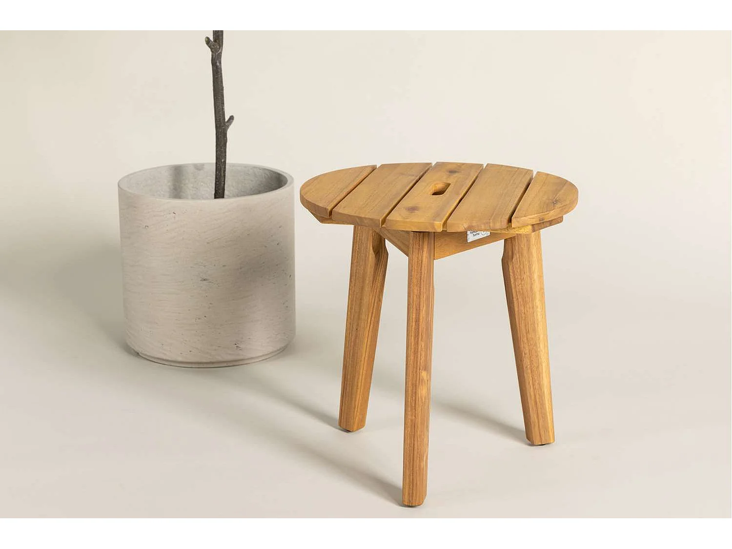 Chania Beistelltisch Ø40cm Akazie.