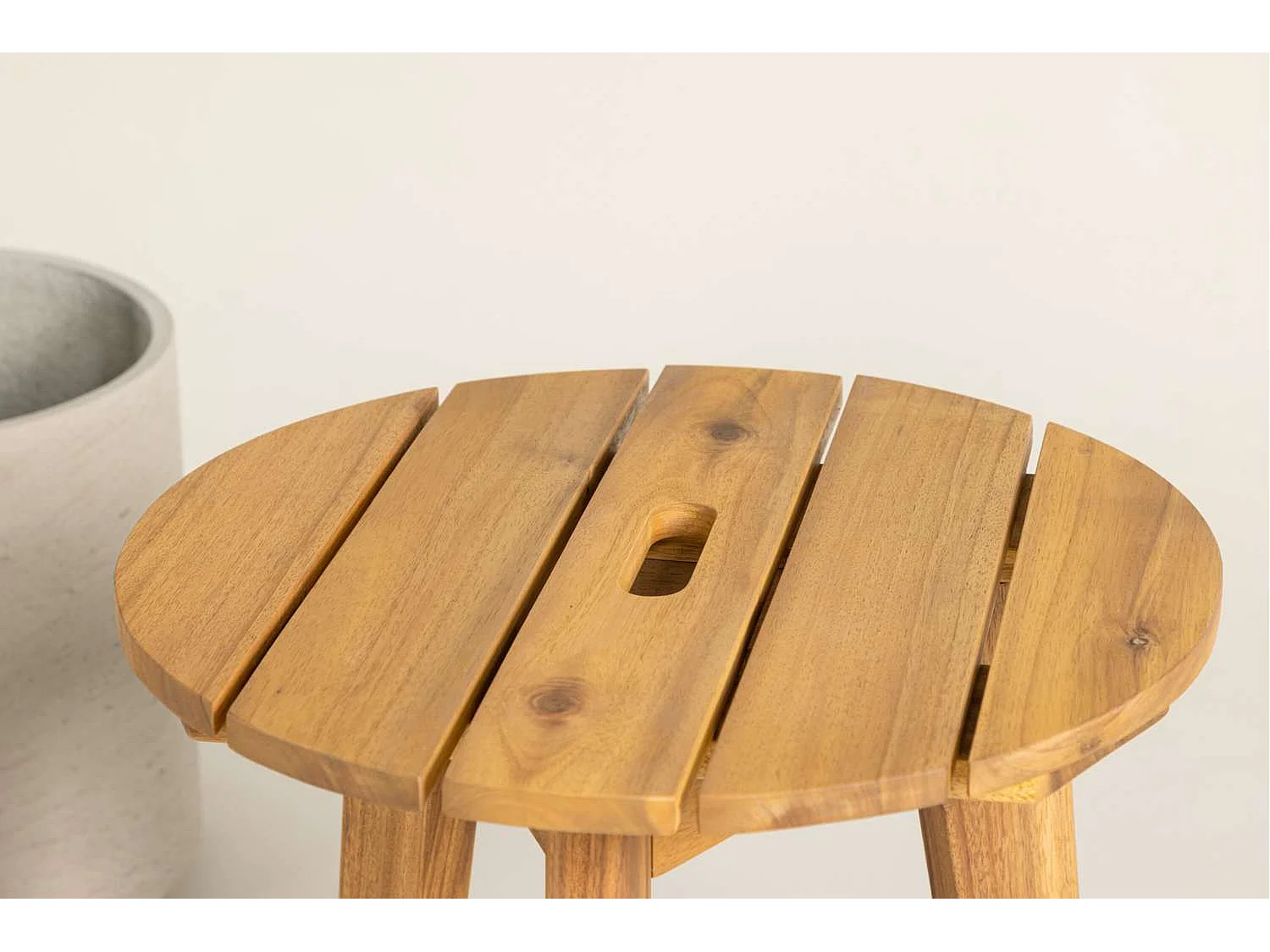 Chania Beistelltisch Ø40cm Akazie.