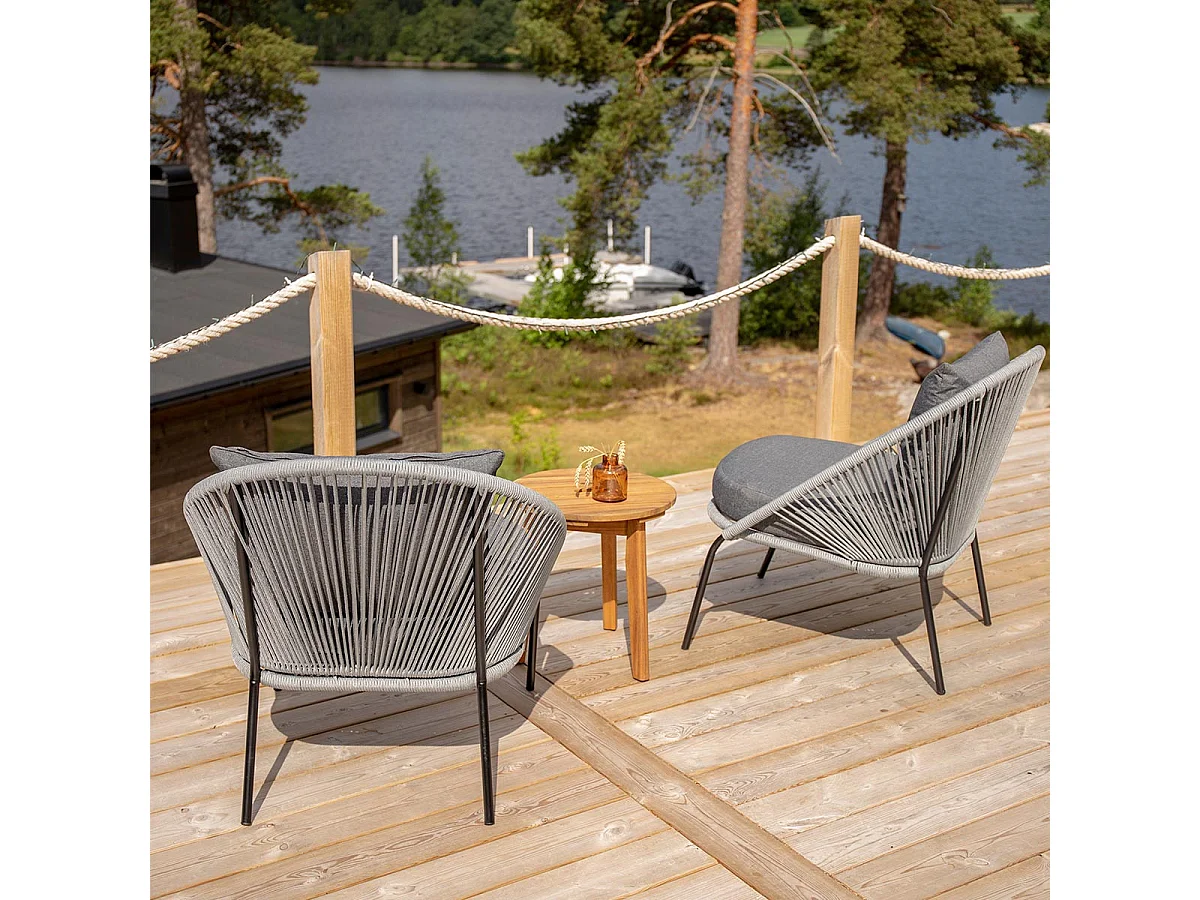 Table d'Appoint en Bois "Chania" 42cm Naturel