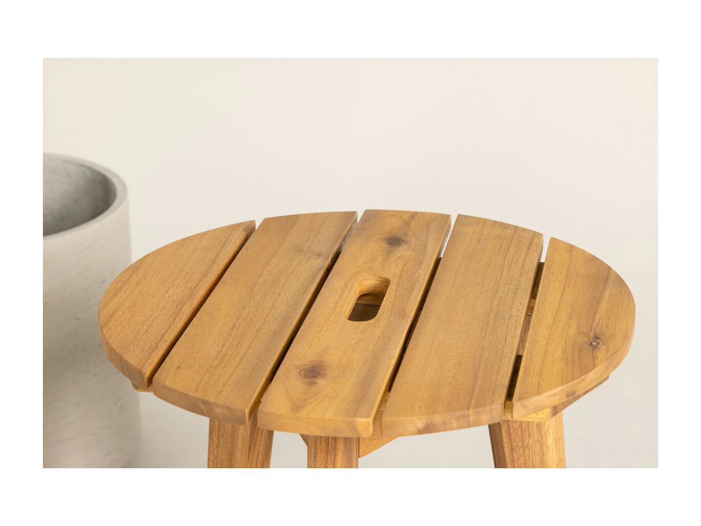 Chania Table d'appoint, Ø40cm, acacia.