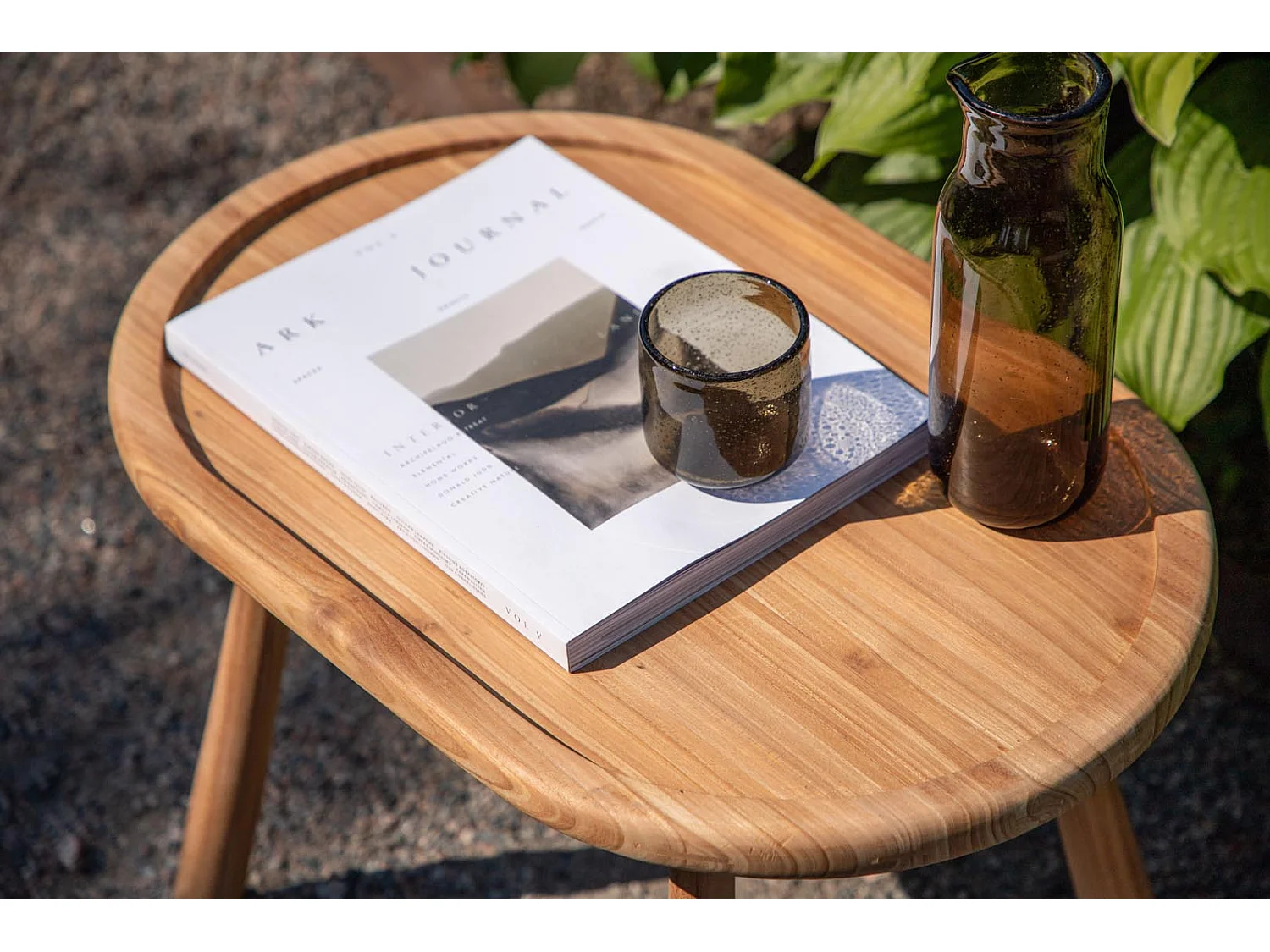 Table d'Appoint de Jardin "Bohol" 60cm Naturel