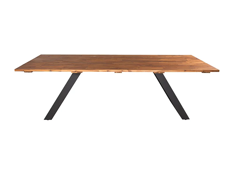 Doory eettafel tuin geolied teak look, zwart.