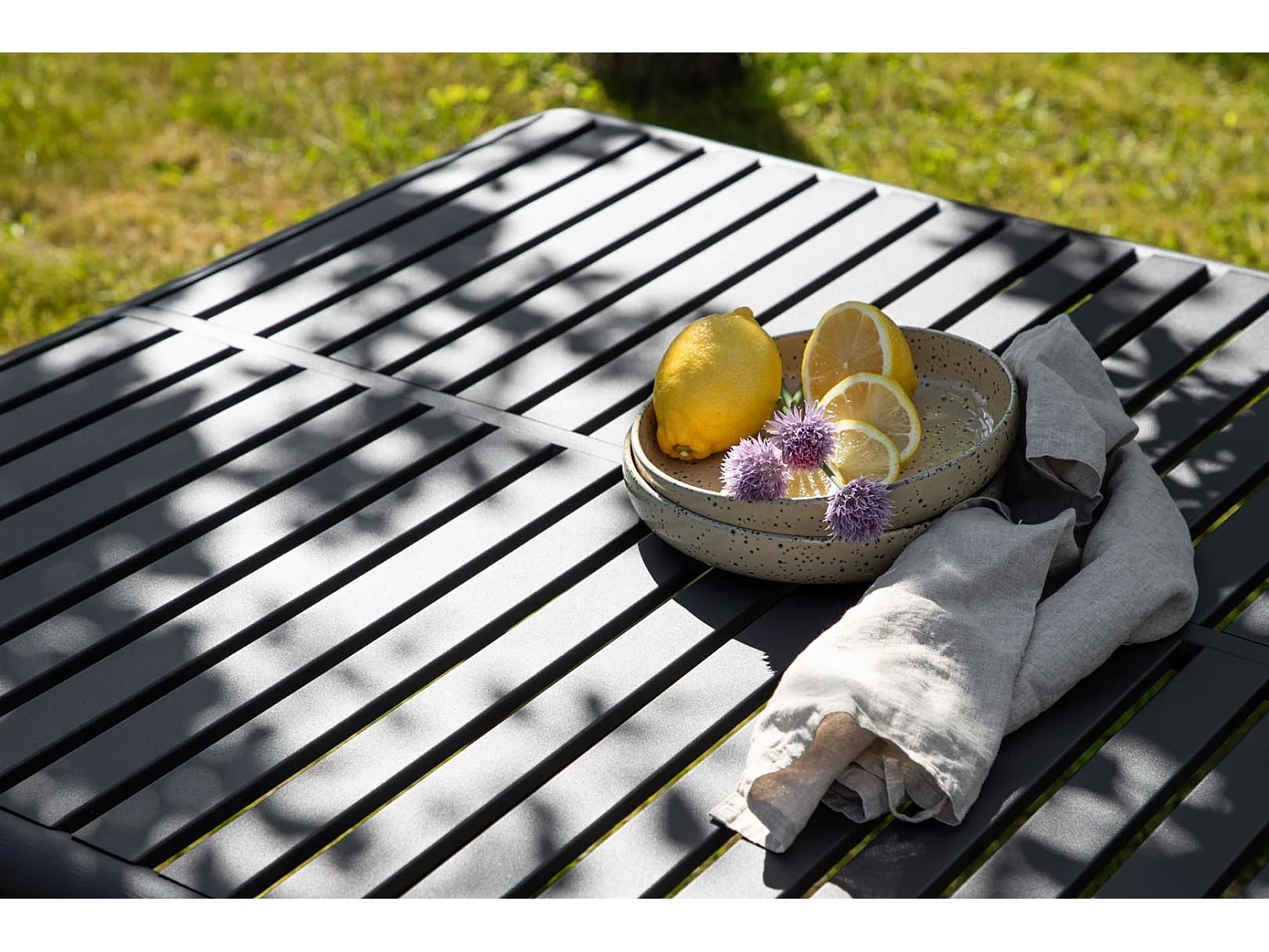 Table de Jardin Design "Borneo" 200cm Noir