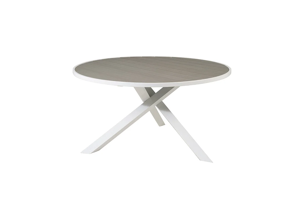 Table de Jardin Ronde "Parma" 140cm Gris