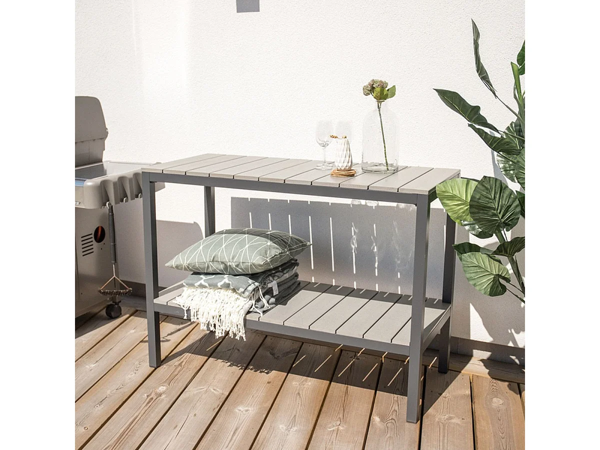 Console de Jardin "Parma" 125cm Gris