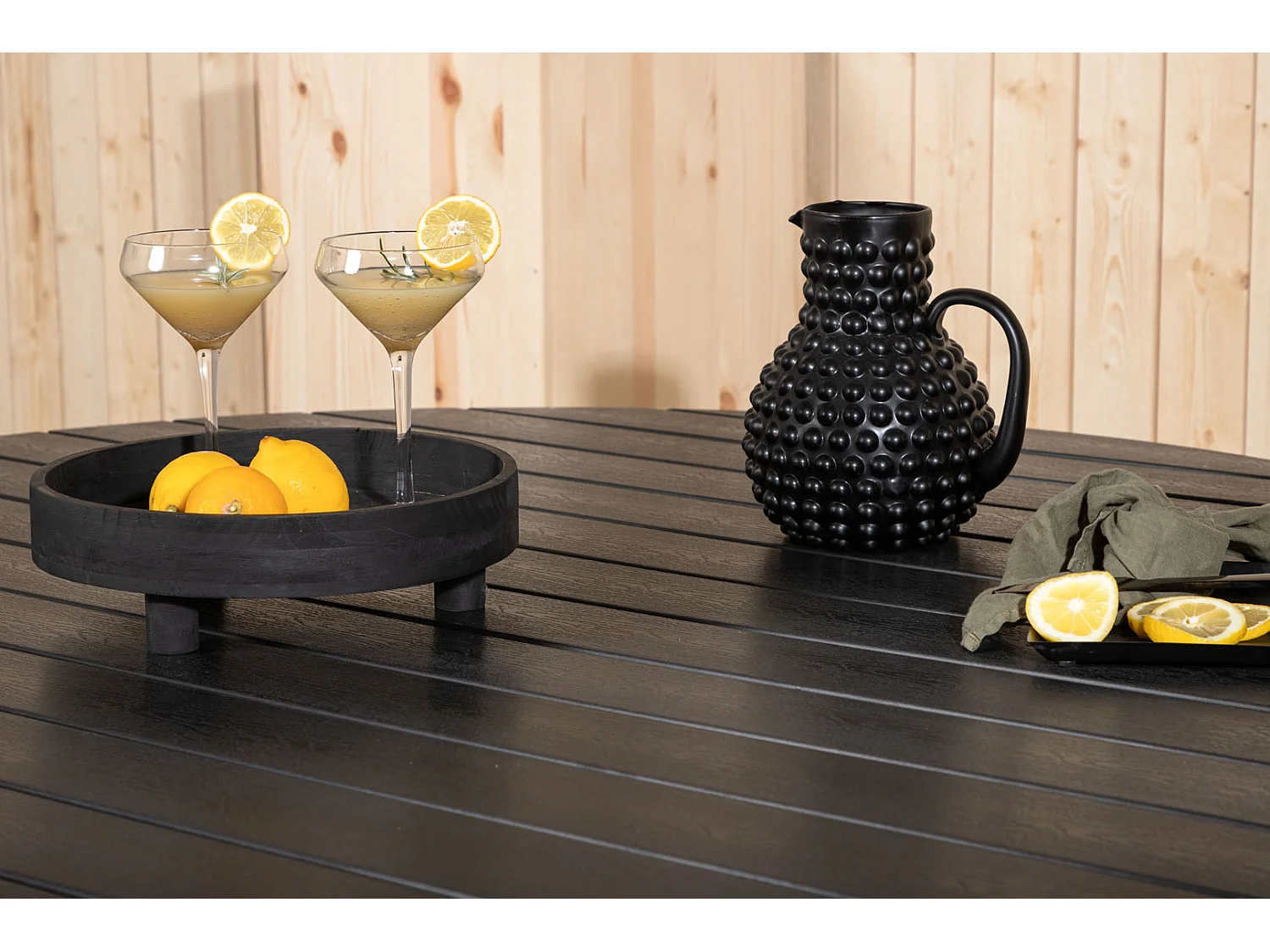 Table de Jardin Ronde "Break" 150cm Noir