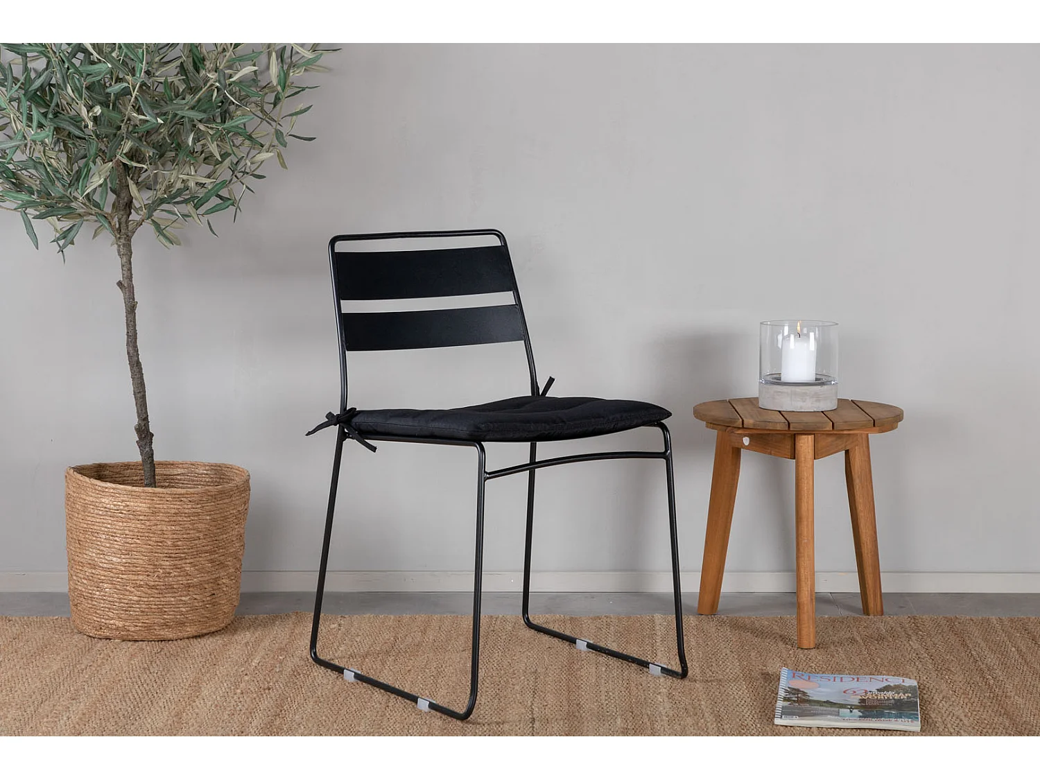 Lina Chaise de jardin, noir.