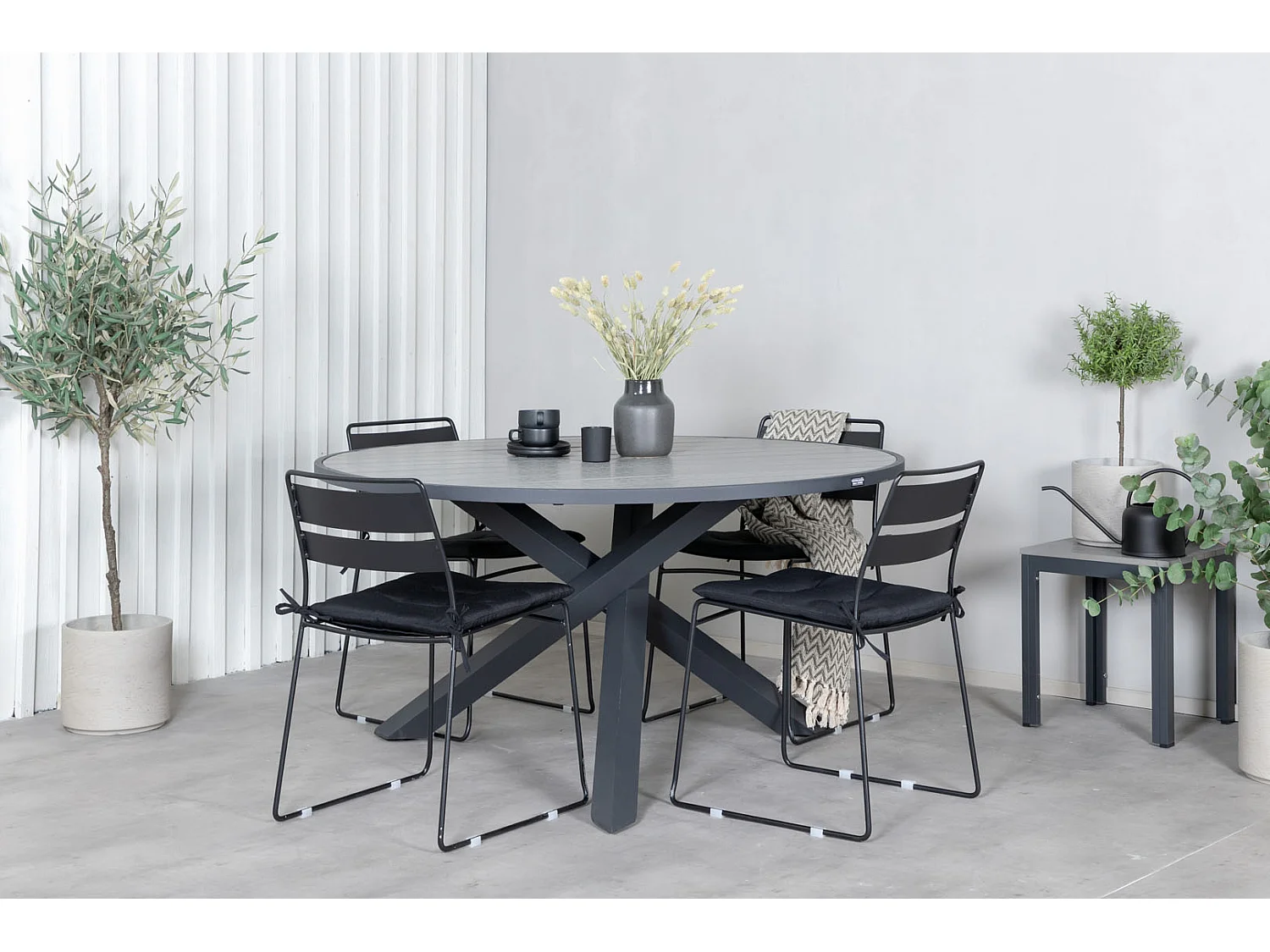 Lina Chaise de jardin, noir.