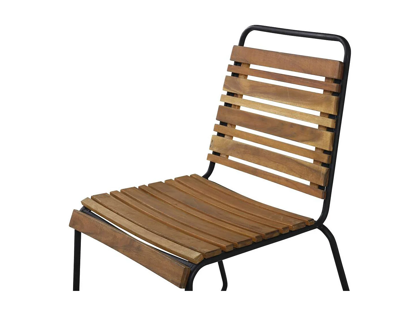 Bois tuinstoel stapelbaar acacia, zwart.