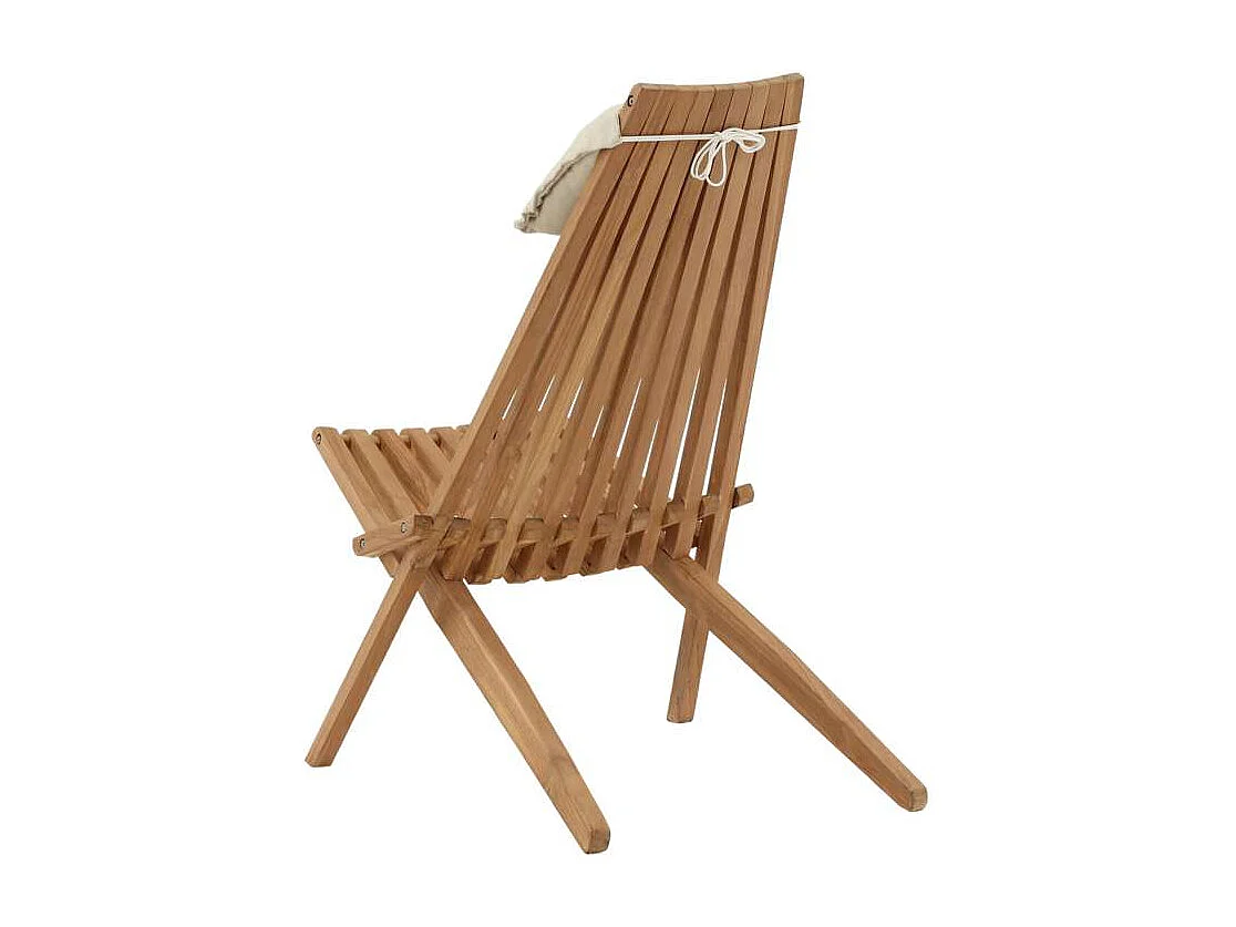 Kenya chaise longue avec coussin teck.