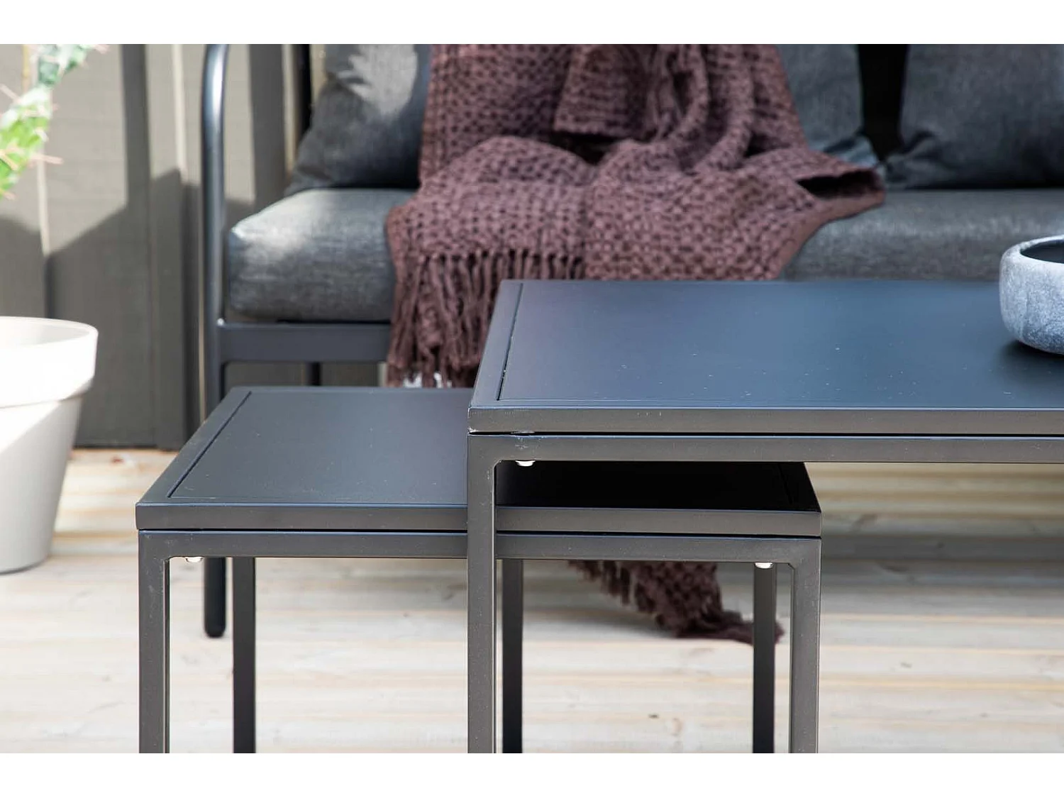 Sopot loungeset 4 delen zwart.