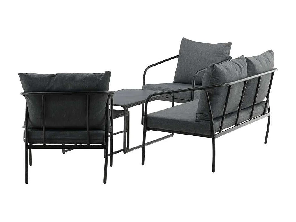 Sopot loungeset 4 delen zwart.