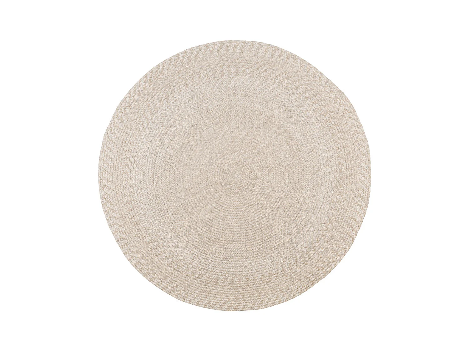 Menorca Tapis tressé, Ø180 cm, couleur sable.