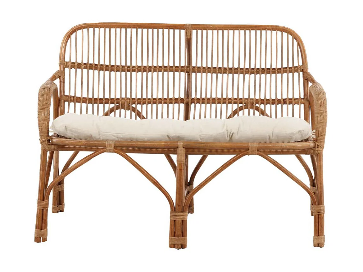 Nella tuinbank met tuinkussen 2 pers. naturel.