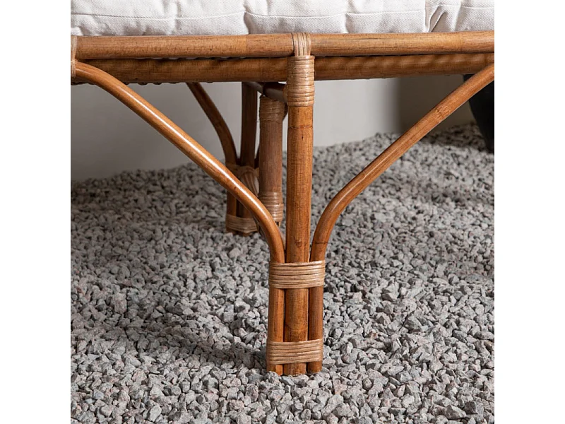 Canapé de Jardin 2 Places en Rotin "Nella" 130cm Naturel