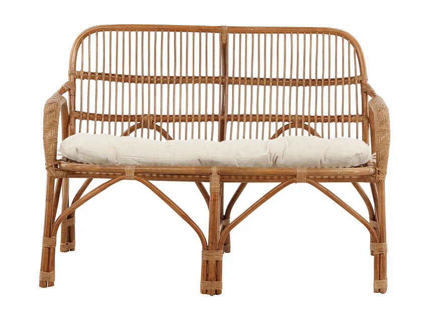 Nella tuinbank met tuinkussen 2 pers. naturel.