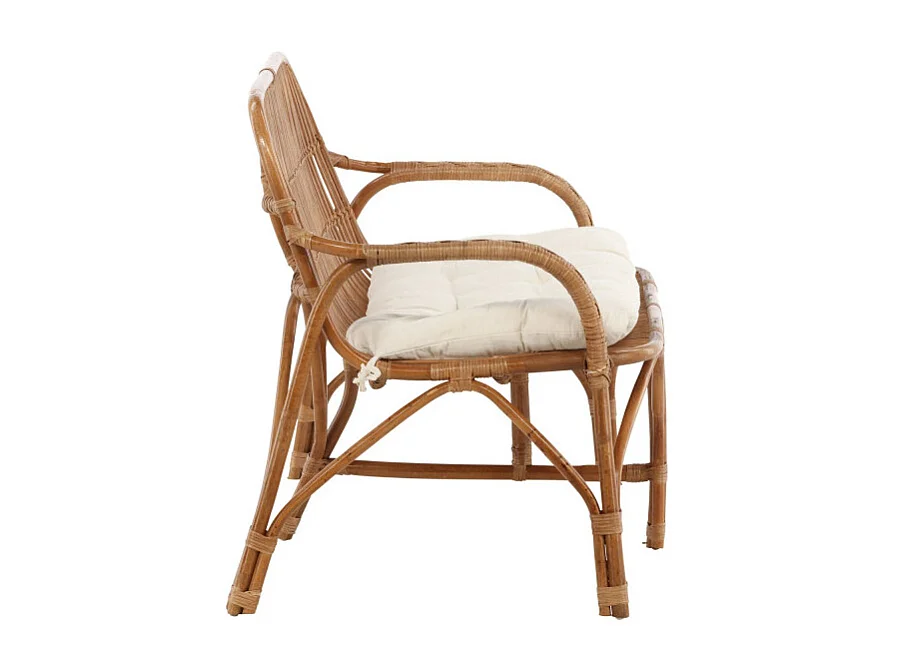 Nella tuinbank met tuinkussen 2 pers. naturel.