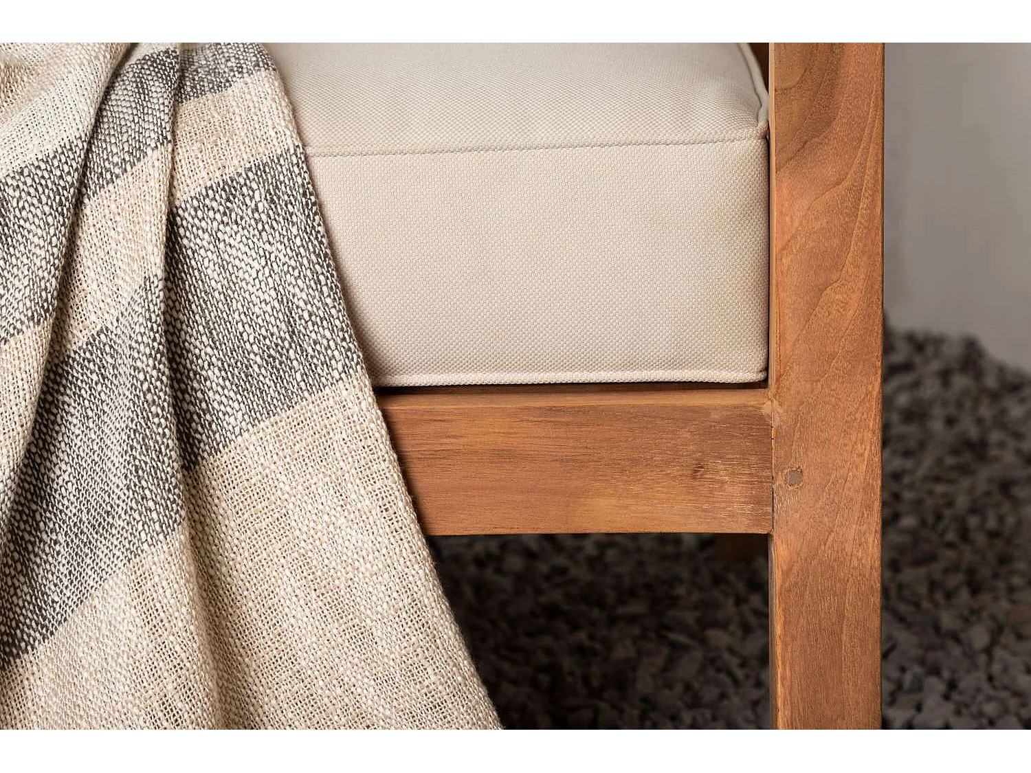 Canapé de Jardin 2 Places en Teck "Kenya" 130cm Naturel