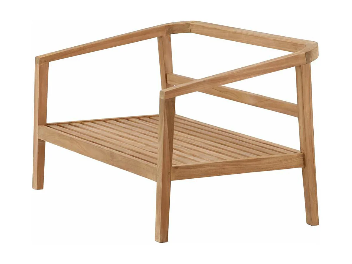 Canapé de Jardin 2 Places en Teck "Kenya" 130cm Naturel