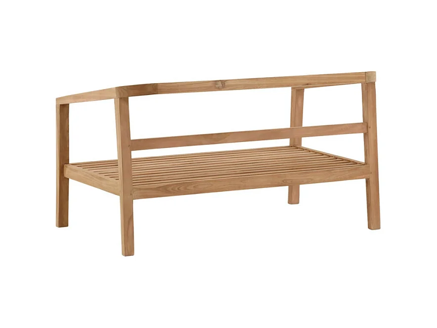 Canapé de Jardin 2 Places en Teck "Kenya" 130cm Naturel