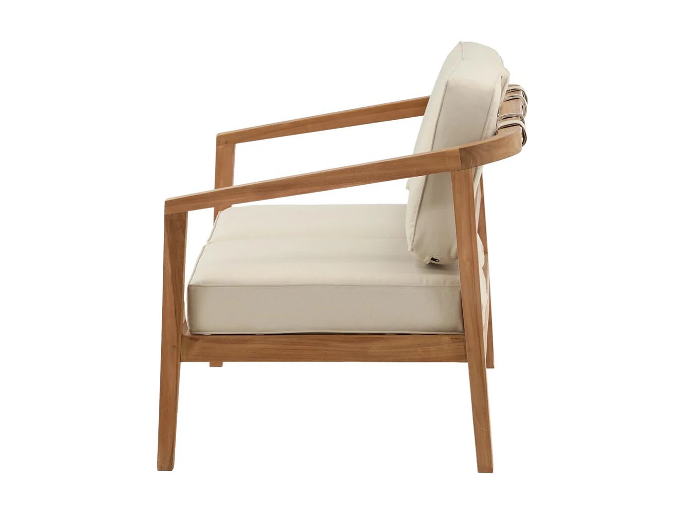 Canapé de Jardin 2 Places en Teck "Kenya" 130cm Naturel