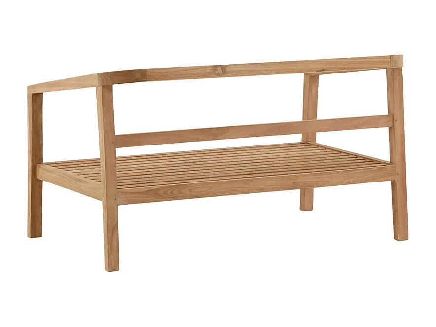 Canapé de Jardin 2 Places en Teck "Kenya" 130cm Naturel