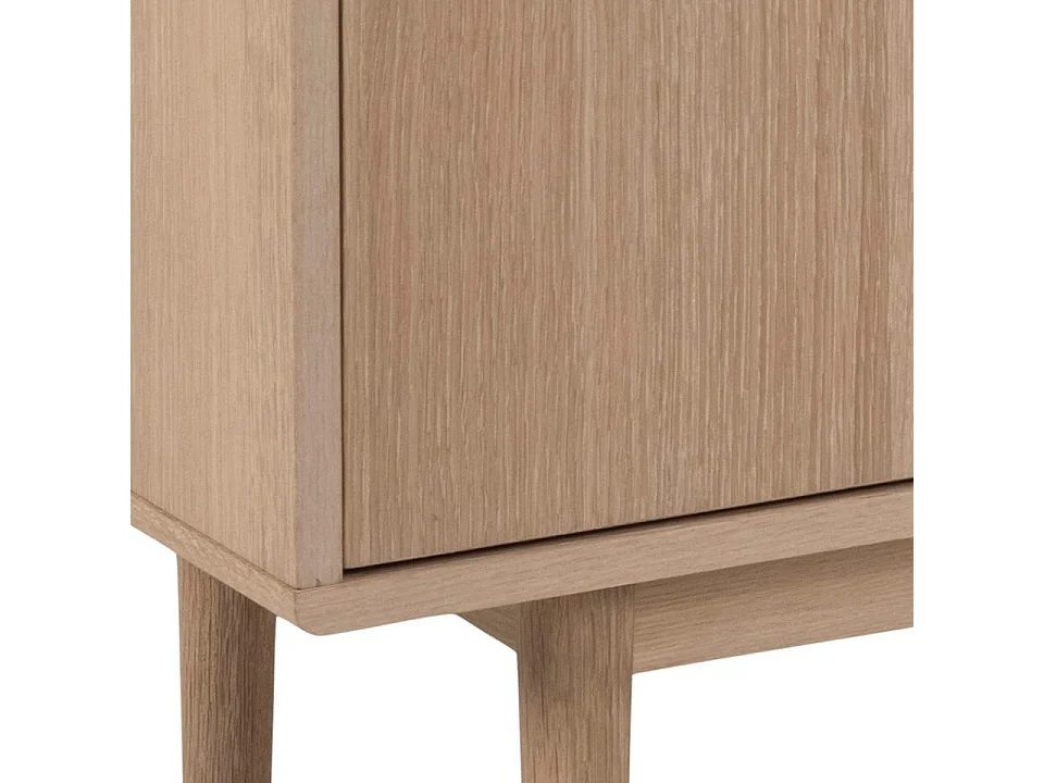 Aston Buffet avec 2 portes et 3 tiroirs, finition chêne, huilé, blanc.