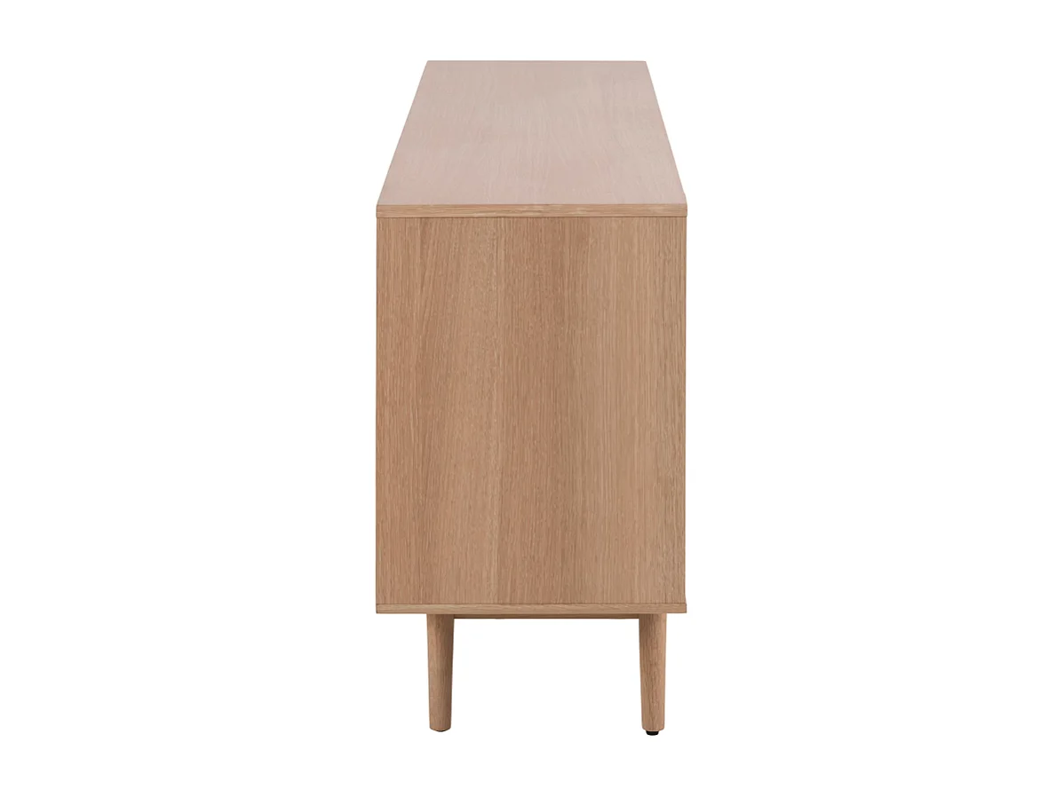 Aston Buffet avec 2 portes et 3 tiroirs, finition chêne, huilé, blanc.