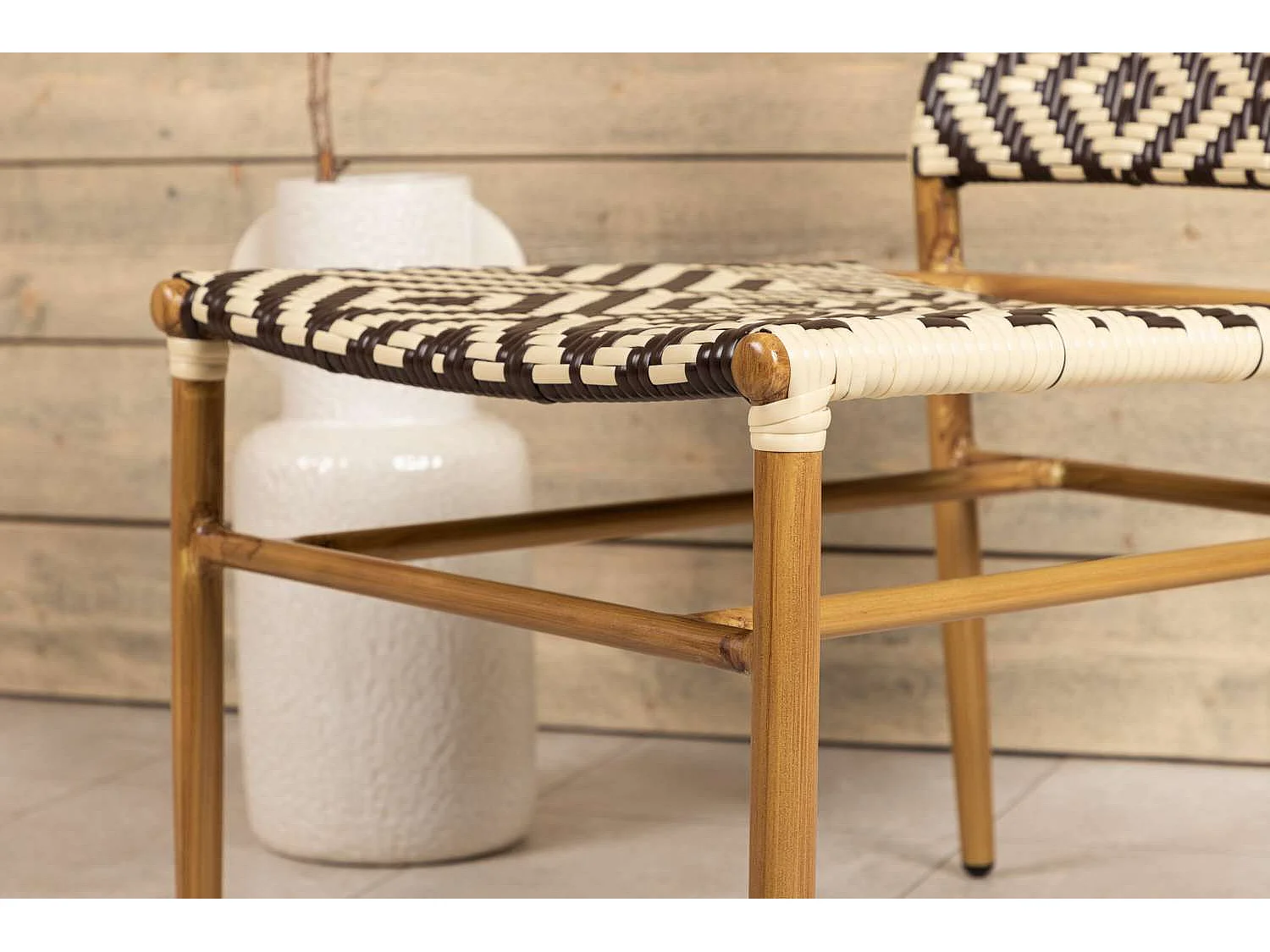 Fauteuil de Jardin à Motifs "Calapan" 77cm Naturel