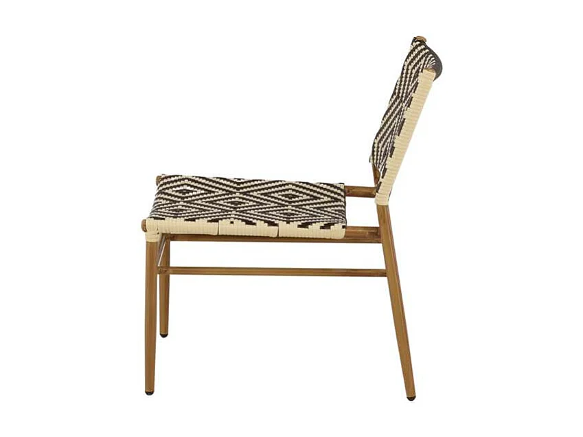 Fauteuil de Jardin à Motifs "Calapan" 77cm Naturel
