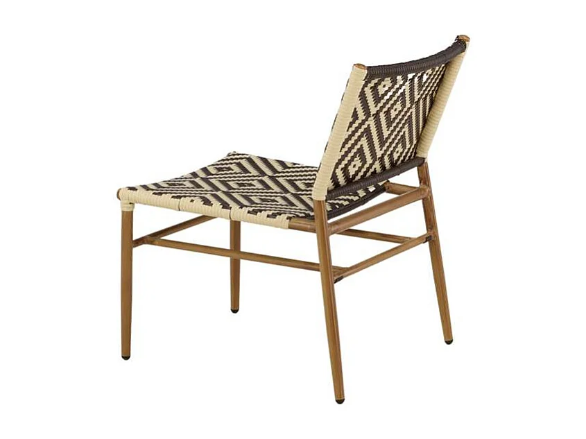 Fauteuil de Jardin à Motifs "Calapan" 77cm Naturel