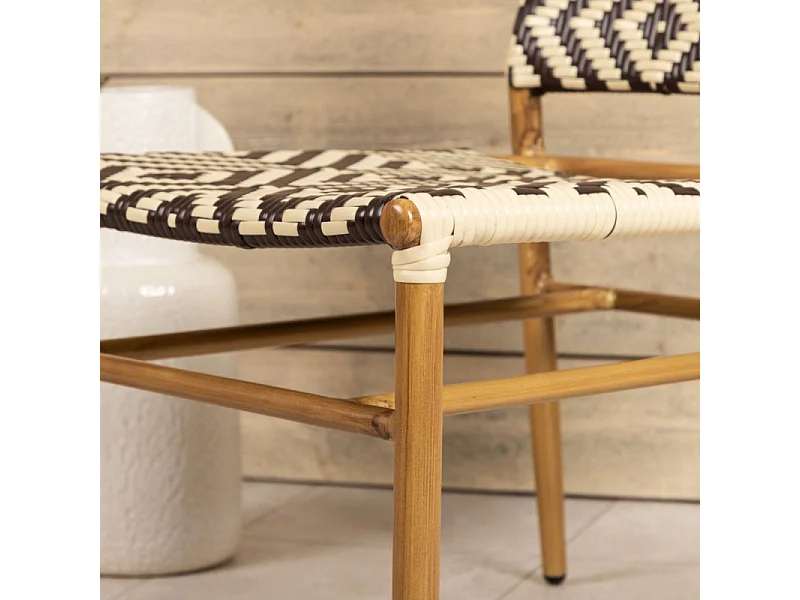 Fauteuil de Jardin à Motifs "Calapan" 77cm Naturel