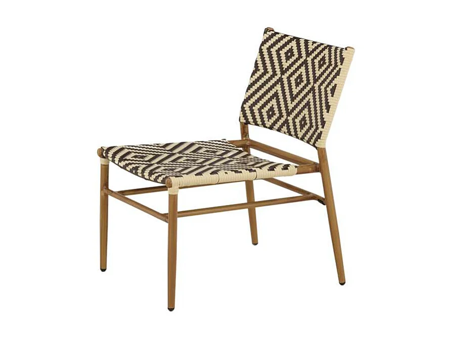 Fauteuil de Jardin à Motifs "Calapan" 77cm Naturel