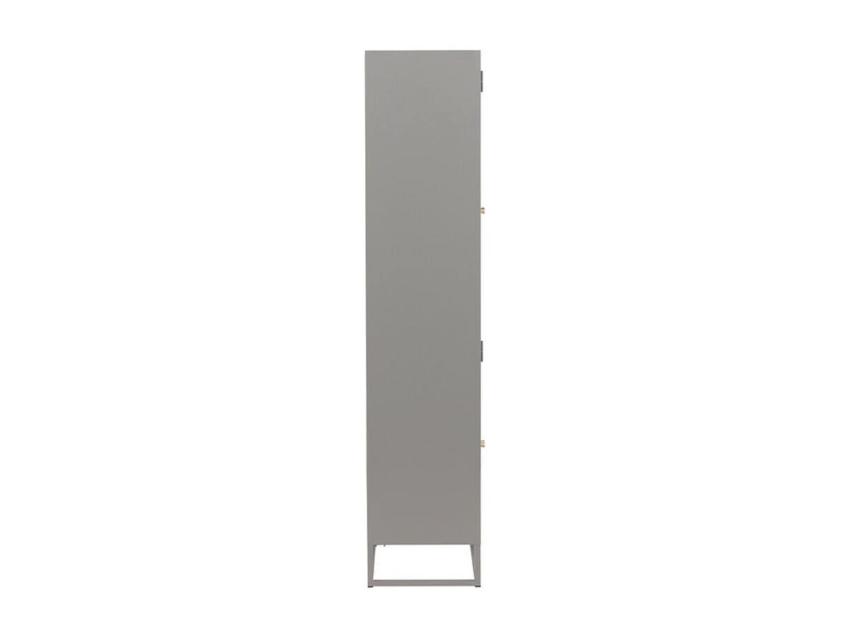 Vaisselier 4 Portes "Bakal" 190cm Gris Clair
