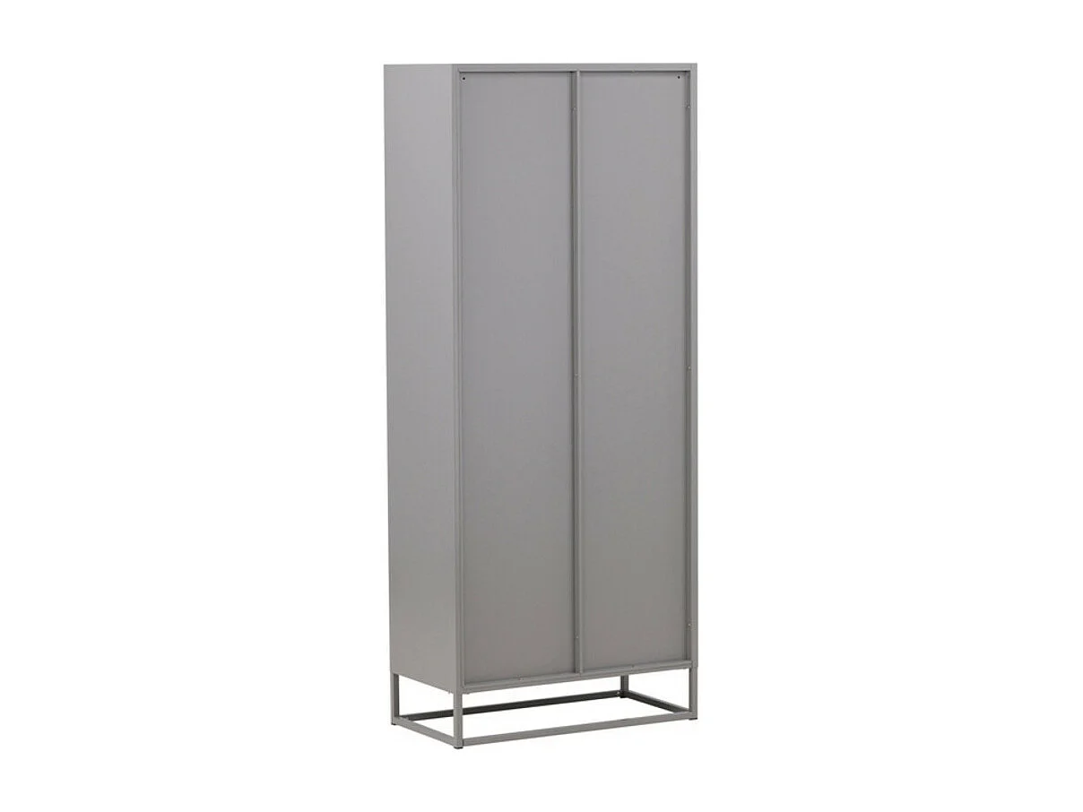 Vaisselier 4 Portes "Bakal" 190cm Gris Clair