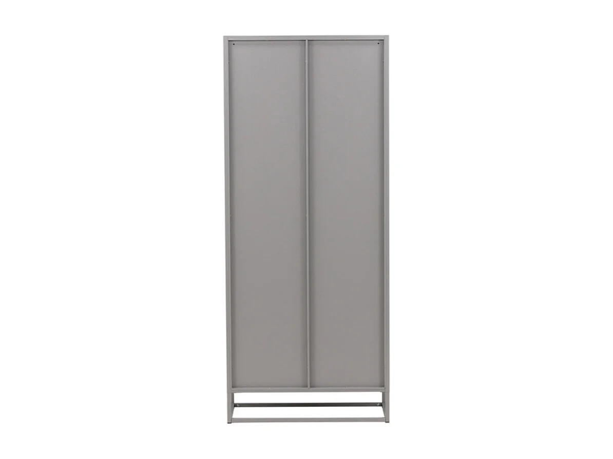 Vaisselier 4 Portes "Bakal" 190cm Gris Clair