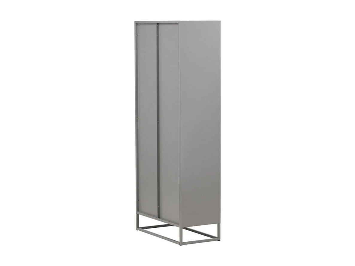 Vaisselier 4 Portes "Bakal" 190cm Gris Clair