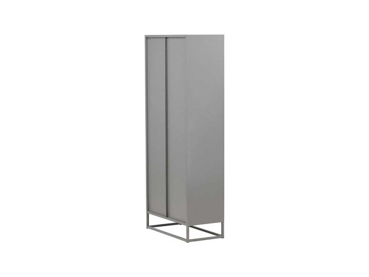 Bakal vitrinekast 2 glazen deuren, 2 deuren lichtgrijs.